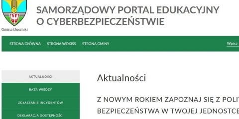 Samorządowy Portal Edukacyjny o Cyberbezpieczeństwie