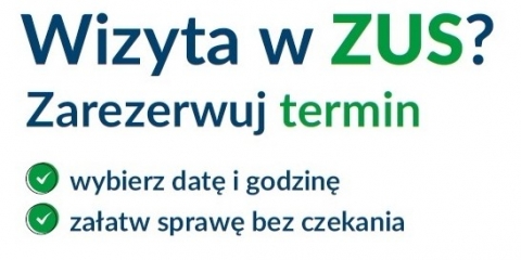 Zarezerwuj wizytę w placówce ZUS