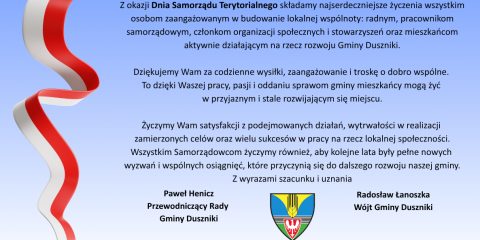 27 maja - Dzień Samorządu Terytorialnego
