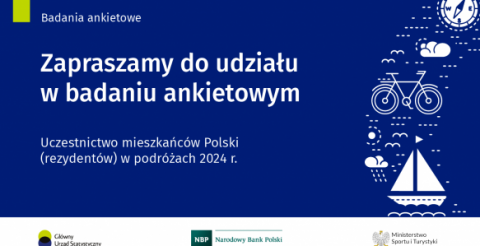 Badania ankietowe GUS: uczestnictwo mieszkańców Polski (rezydentów) w podróżach