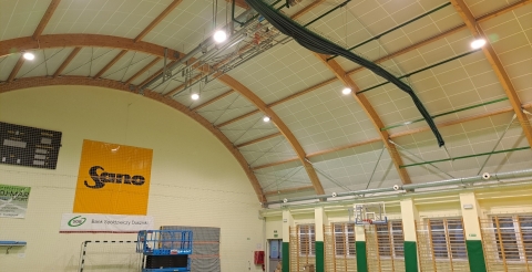 Modernizacja oświetlenia na sali sportowej